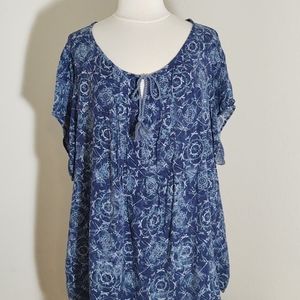 Blue dragonfly blouse, Sonoma brand